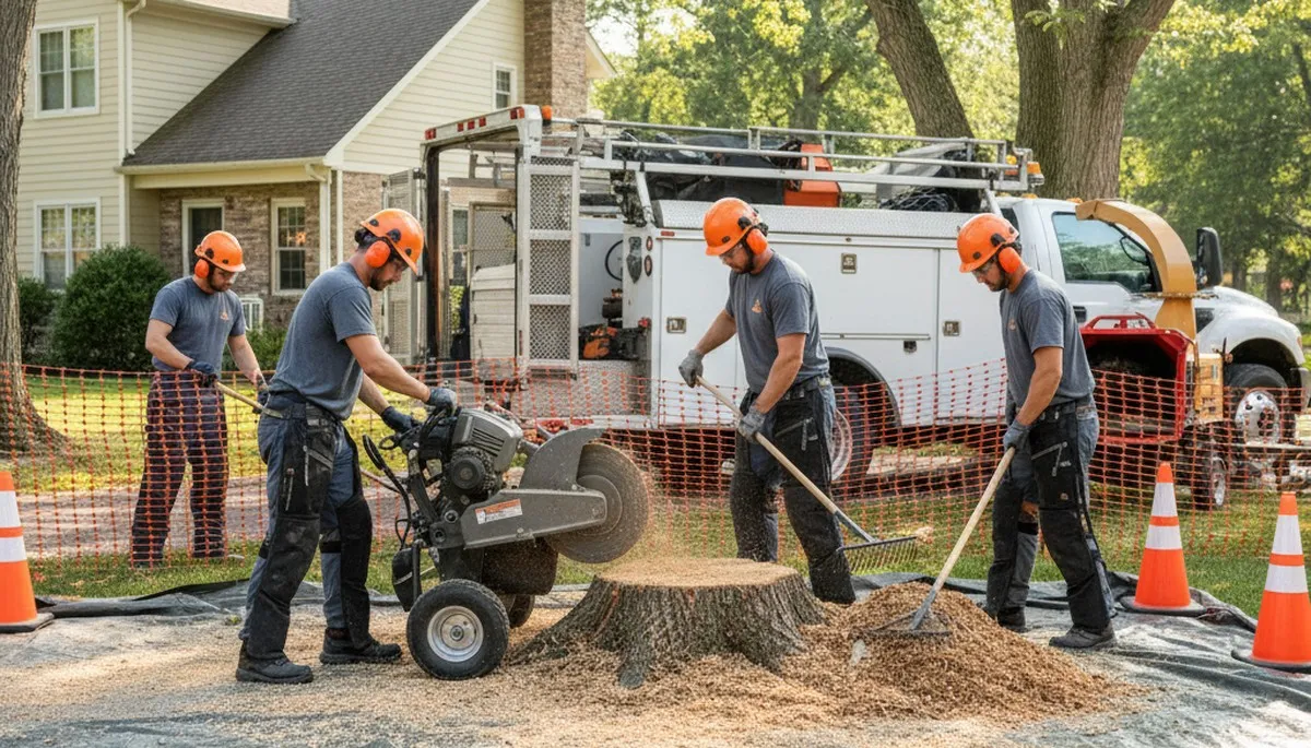 Stump removal service in Wellesley, MA for safe, clean tree stump extraction on local properties