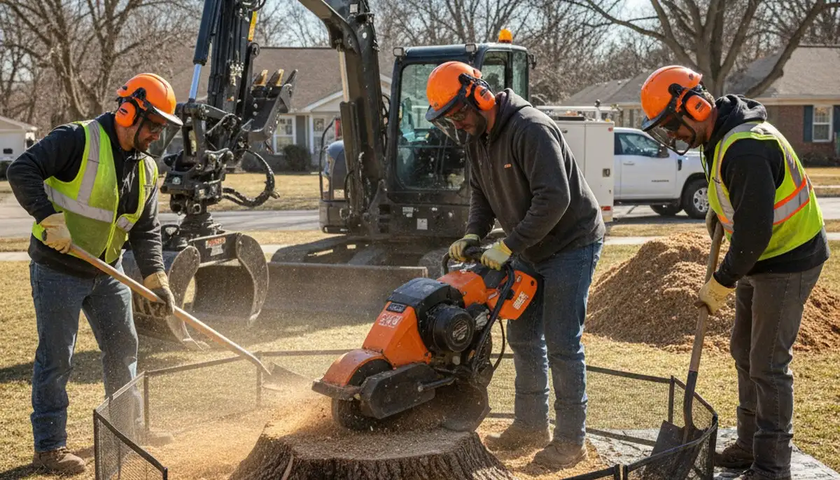 Stump removal service in Wellesley, MA for safe, clean tree stump extraction on local properties