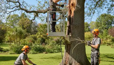 Arbor Tree Care treating diseased tree in Wellesley, MA to address fungal damage and decline