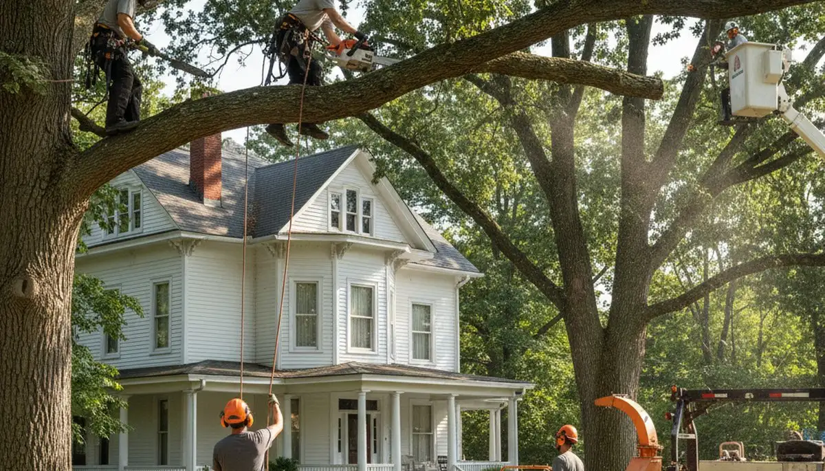 Tree service crew in Wellesley, MA providing professional tree care and removal services