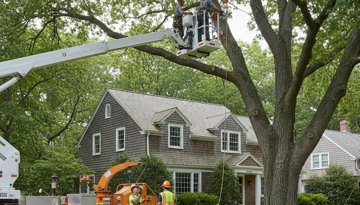 Tree service crew in Wellesley, MA providing professional tree care and removal services