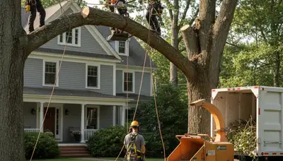 Tree service team serving Wellesley, MA for tree trimming, removal, and pruning services
