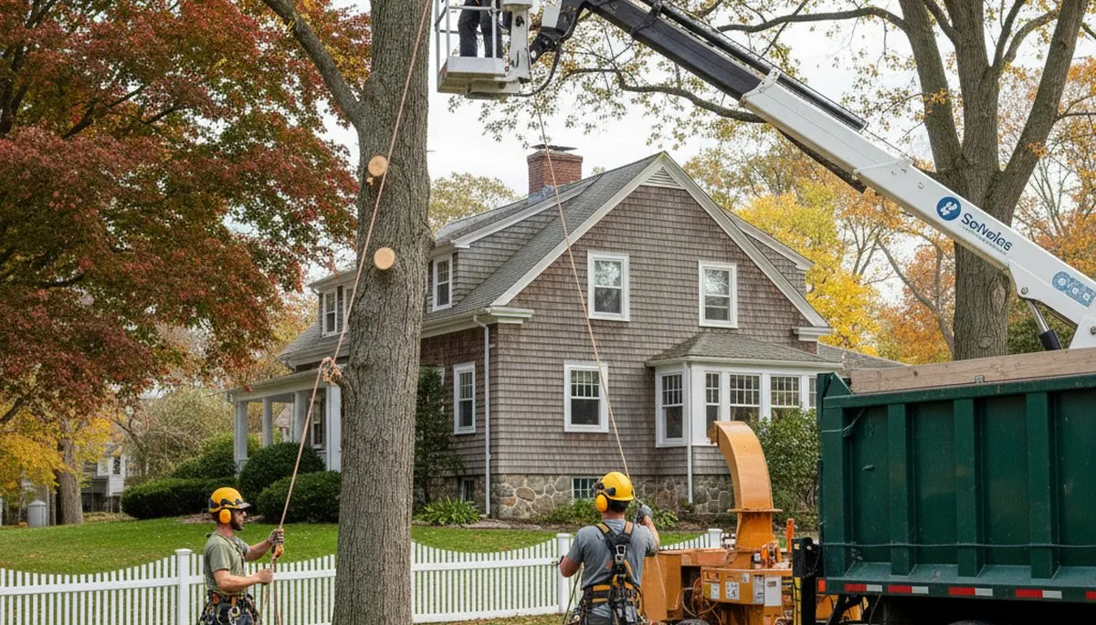Tree service crew in Wellesley, MA providing professional tree care and removal services