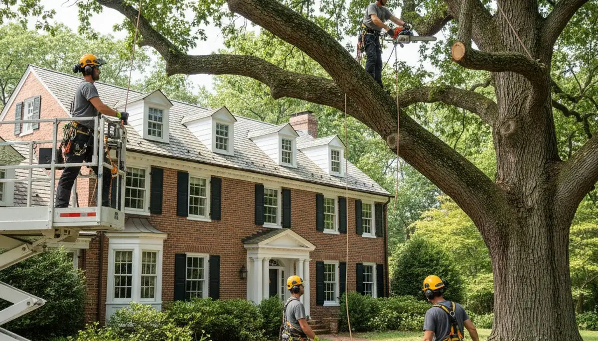 Tree service crew in Wellesley, MA providing professional tree care and removal services
