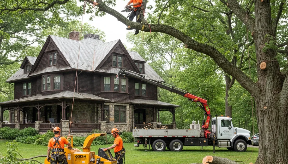 Tree service crew in Wellesley, MA providing professional tree care and removal services