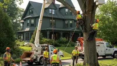 Tree service team in Wellesley, MA providing expert tree care and removal for local properties