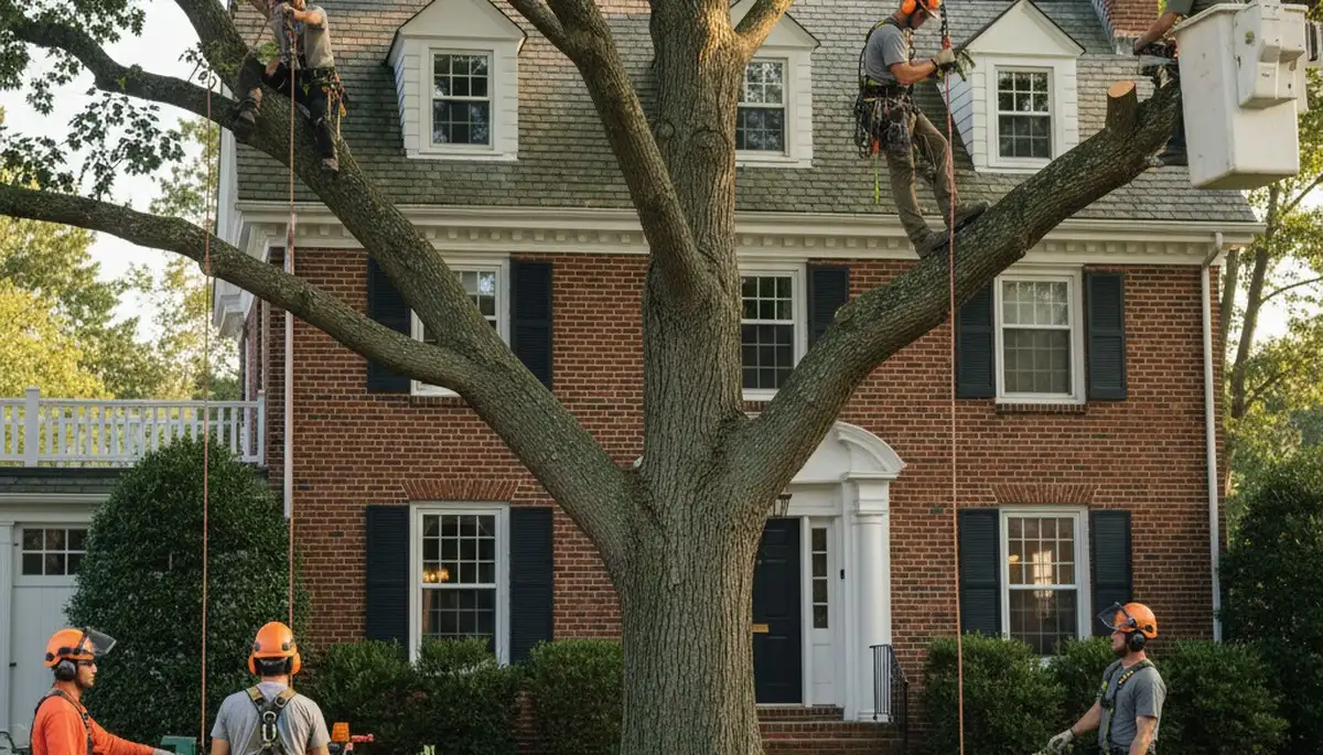 Tree service crew providing professional tree care in Wellesley, MA