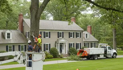 Tree service crew in Wellesley, MA providing professional tree care and removal