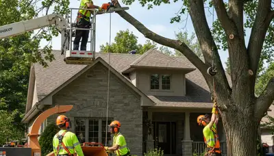 Tree service crew in Wellesley, MA providing professional tree care and removal services