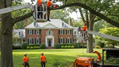 Tree service crew in Wellesley, MA providing professional tree care and removal assistance