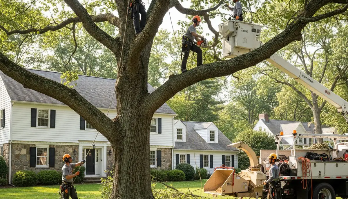 Tree service team in Wellesley, MA providing professional tree care and removal services