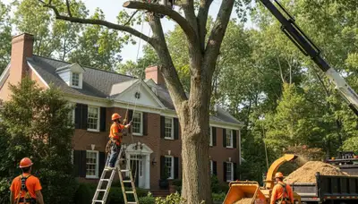 Tree service crew in Wellesley, MA providing professional tree care and removal services